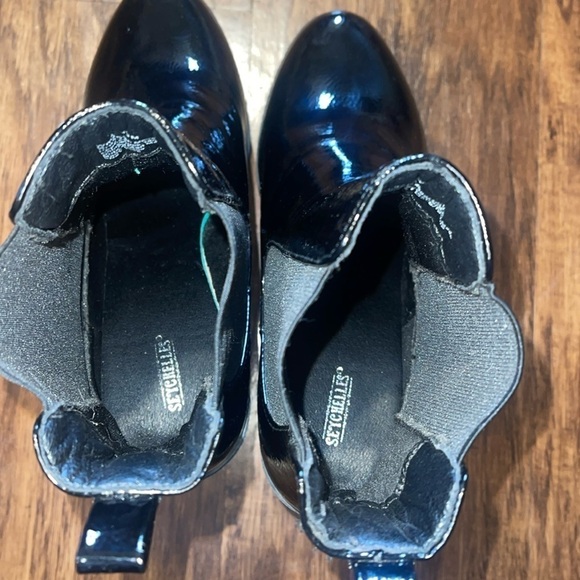 Seychelles Gracie Patent Leather Platform chunky ankle goth Boot 10 - Picture 9 of 16